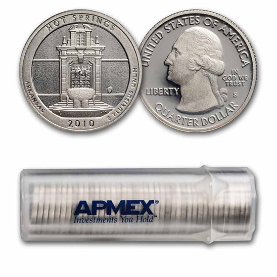 2010-S ATB Quarter Hot Springs Park Proof (Silver) 40-Coin Roll 2010-S ATB Quarter Hot Springs Park Proof (Silver) 40-Coin Roll