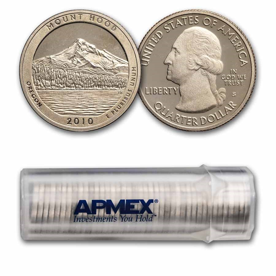 2010-S ATB Quarter Mount Hood Forest Gem Proof 40-Coin Roll