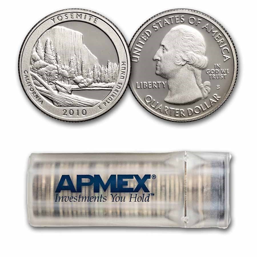 2010-S ATB Quarter Yosemite Nat'l Park Gem Proof 40-Coin Roll