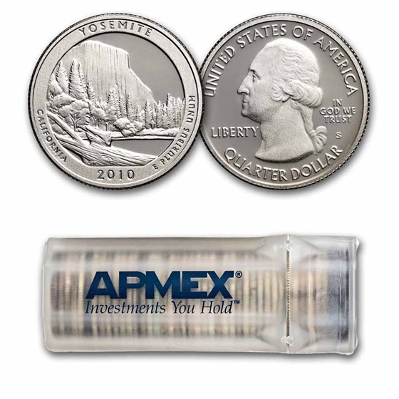 2010-S ATB Quarter Yosemite Nat'l Park Gem Proof 40-Coin Roll 2010-S ATB Quarter Yosemite Nat'l Park Gem Proof 40-Coin Roll