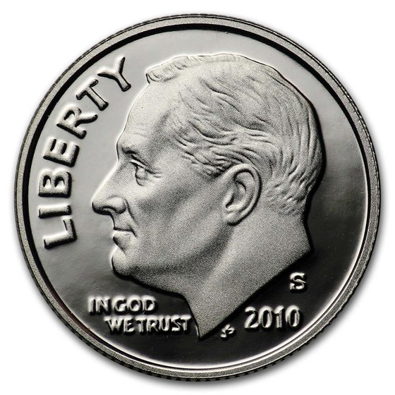 2010-S Roosevelt Dime Gem Proof 2010-S Roosevelt Dime Gem Proof