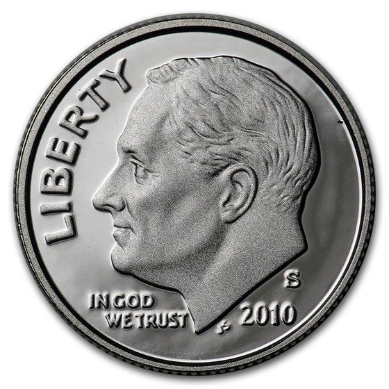 2010-S Silver Roosevelt Dime Gem Proof 2010-S Silver Roosevelt Dime Gem Proof