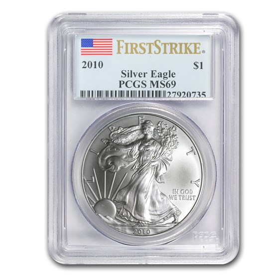 2010 Silver American Eagle MS-69 PCGS (FirstStrike®) 2010 Silver American Eagle MS-69 PCGS (FirstStrike®)