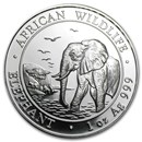 2010 Somalia 1 oz Silver Elephant BU