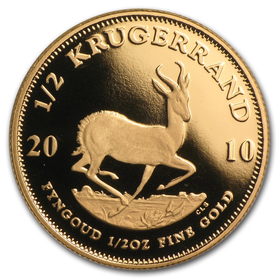 2010 South Africa 1/2 oz Proof Gold Krugerrand