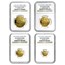 2010 South Africa 4-Coin Gold Natura Black Rhino Set PF-70 NGC