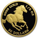 2010 Tuvalu 1/5 oz Gold Horse Proof