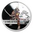 2010 Tuvalu 1 oz Silver Colorized Great Warriors: Samurai Proof