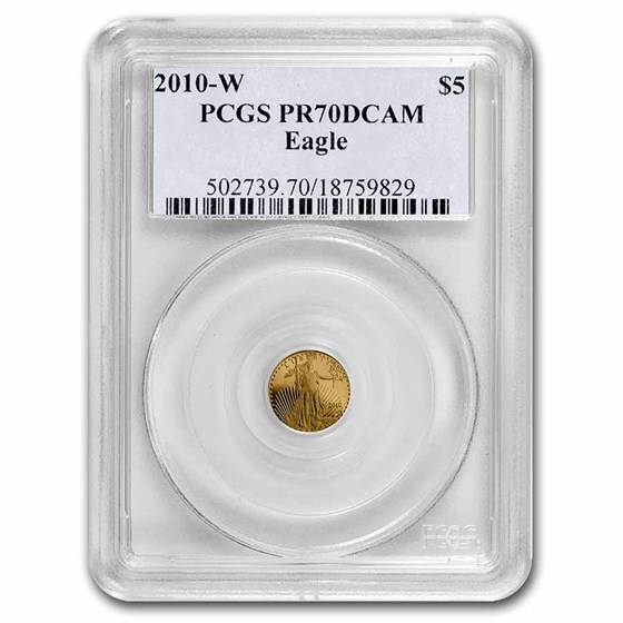 2010-W 1/10 oz Proof American Gold Eagle PR-70 DCAM PCGS 2010-W 1/10 oz Proof American Gold Eagle PR-70 DCAM PCGS