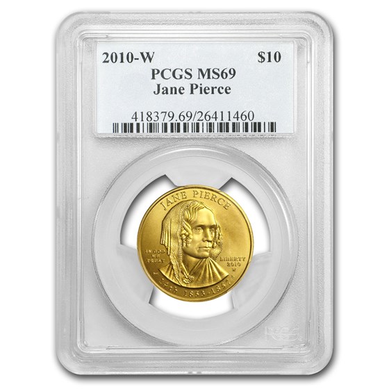 2010-W 1/2 oz Gold Jane Pierce MS-69 PCGS 2010-W 1/2 oz Gold Jane Pierce MS-69 PCGS