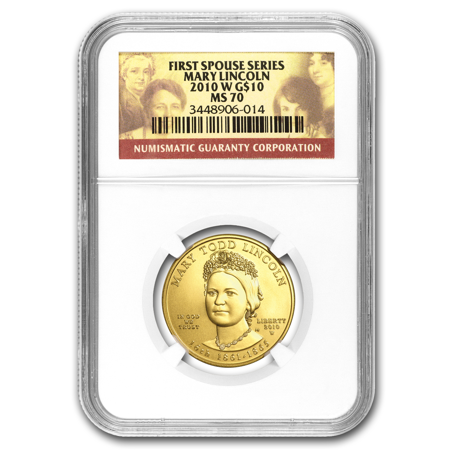 Buy 2010-W 1/2 oz Gold Mary Todd Lincoln MS-70 NGC | APMEX