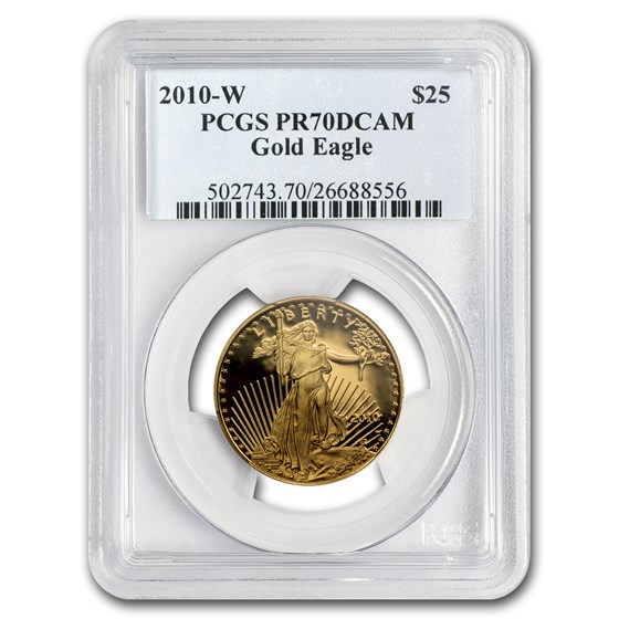 2010-W 1/2 oz Proof American Gold Eagle PR-70 DCAM PCGS 2010-W 1/2 oz Proof American Gold Eagle PR-70 DCAM PCGS