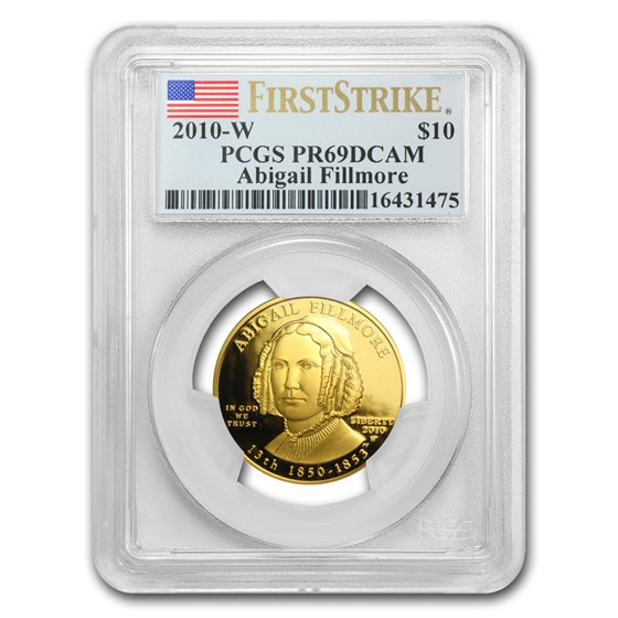2010-W 1/2 oz Proof Gold Abigail Fillmore PR-69 PCGS (FS) 2010-W 1/2 oz Proof Gold Abigail Fillmore PR-69 PCGS (FS)