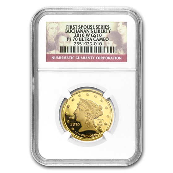 2010-W 1/2 oz Proof Gold Buchanan's Liberty PF-70 NGC 2010-W 1/2 oz Proof Gold Buchanan's Liberty PF-70 NGC