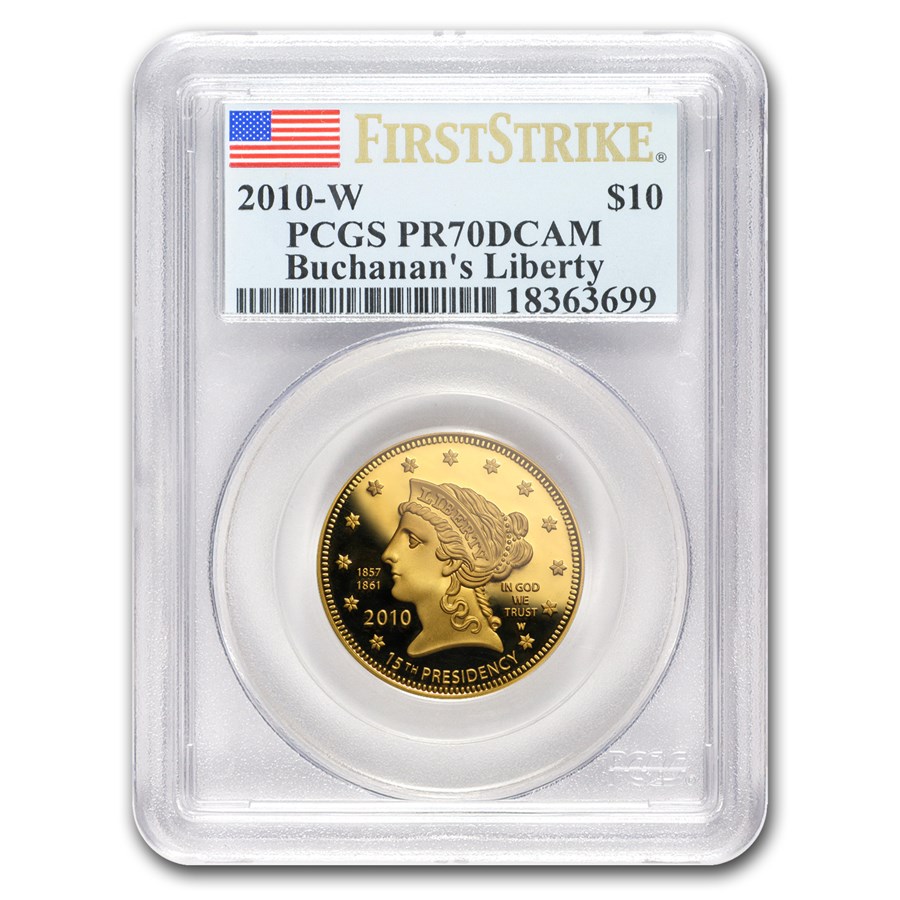 2010-W 1/2 oz Proof Gold Buchanan's Liberty PR-70 PCGS (FS)