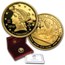 2010-W 1/2 oz Proof Gold Buchanan's Liberty (w/Box & COA)