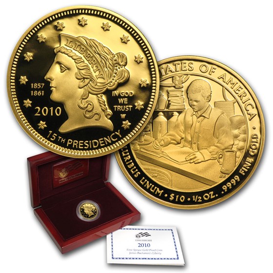 2010-W 1/2 oz Proof Gold Buchanan's Liberty (w/Box & COA) 2010-W 1/2 oz Proof Gold Buchanan's Liberty (w/Box & COA)