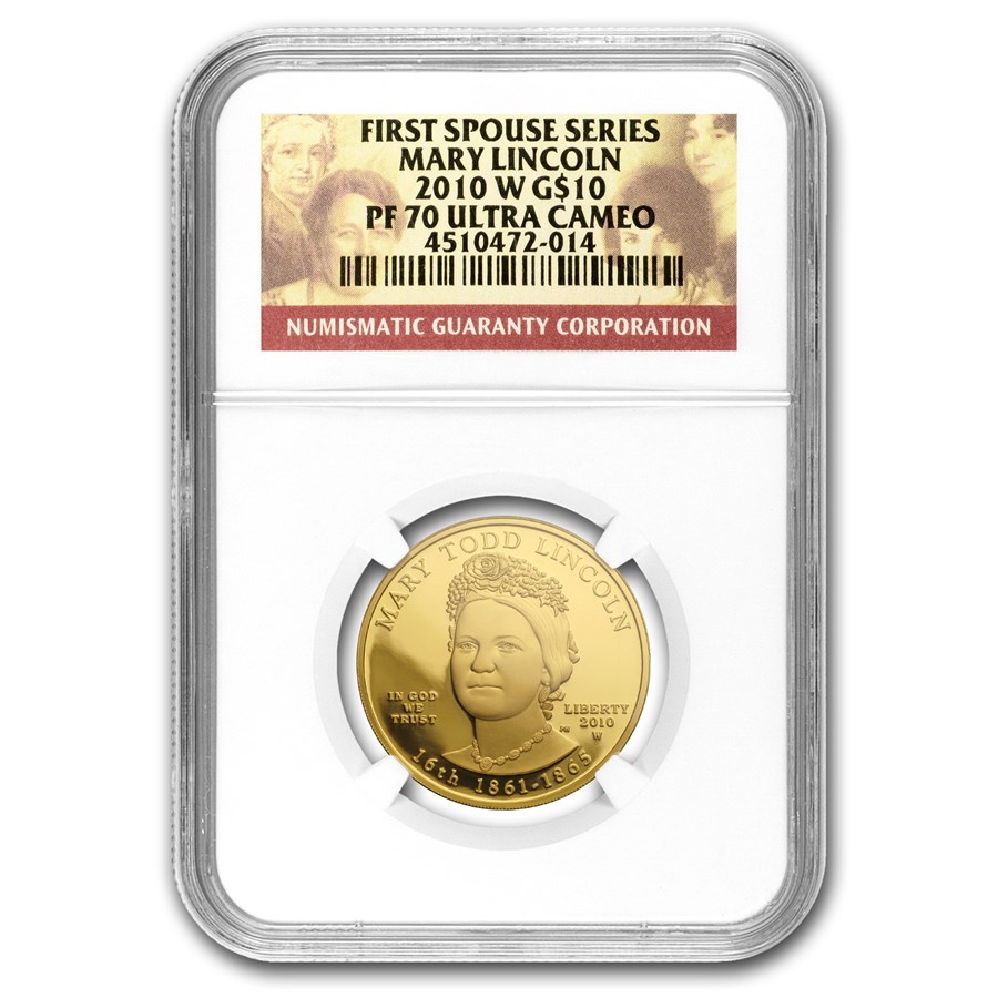 2010-W 1/2 oz Proof Gold Mary Todd Lincoln PF-70 NGC