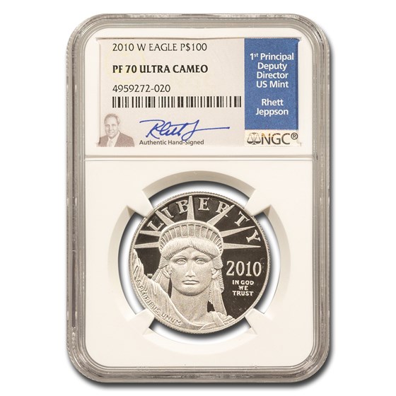 2010-W 1 oz Proof American Platinum Eagle PF-70 NGC (Jeppson) 2010-W 1 oz Proof American Platinum Eagle PF-70 NGC (Jeppson)