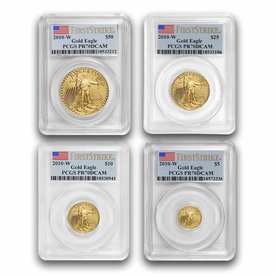 Buy 2010 W Gold Eagle 4 Coin Proof Set PR-70 PCGS | APMEX