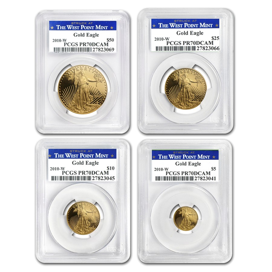 Buy 2010-W 4-Coin Proof American Gold Eagle Set PR-70 PCGS | APMEX