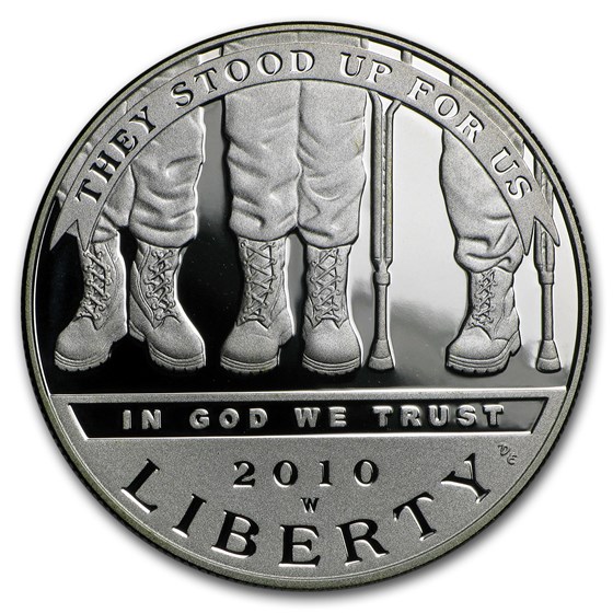 2010-W Disabled American Veterans $1 Silver Commem Prf (Box/COA) 2010-W Disabled American Veterans $1 Silver Commem Prf (Box/COA)