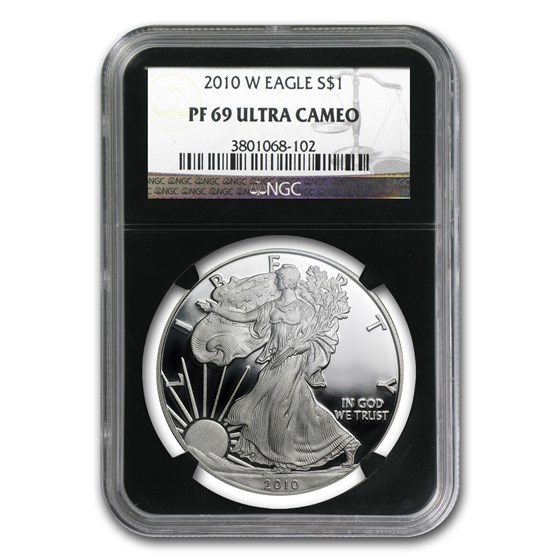 2010-W Proof American Silver Eagle PF-69 NGC (Black Insert) 2010-W Proof American Silver Eagle PF-69 NGC (Black Insert)