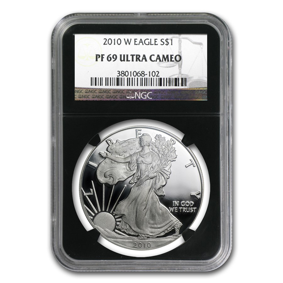 2010-W Proof American Silver Eagle PF-69 NGC (Black Insert)