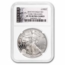 2010-W Proof American Silver Eagle PF-70 NGC (ER, Black Label)