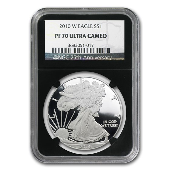 2010-W Proof American Silver Eagle PF-70 NGC (Retro Black Insert)