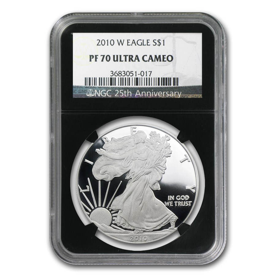 2010-W Proof American Silver Eagle PF-70 NGC (Retro Black Insert)