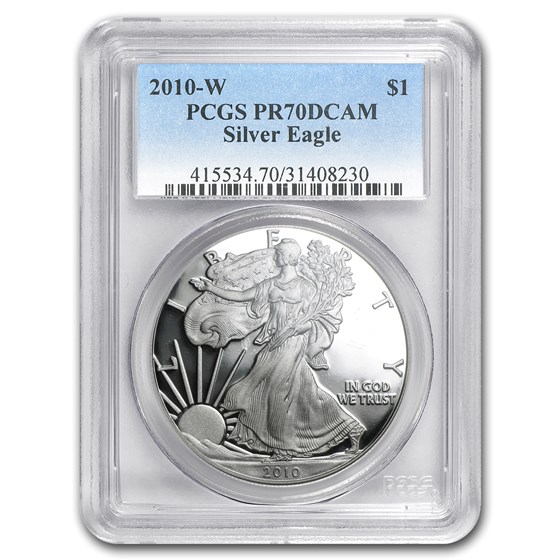 2010-W Proof American Silver Eagle PR-70 PCGS 2010-W Proof American Silver Eagle PR-70 PCGS