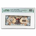 2011 $1.00 (F) Pirate Skull Swords CU-65 EPQ PMG (DIS#159)