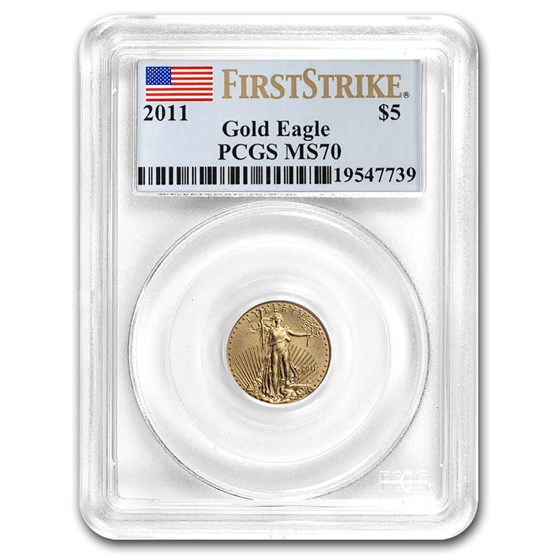 2011 1/10 oz American Gold Eagle MS-70 PCGS (FirstStrike®) 2011 1/10 oz American Gold Eagle MS-70 PCGS (FirstStrike®)