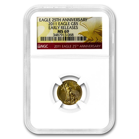 2011 1/10 oz Gold American Eagle MS-69 NGC (Early Releases) 2011 1/10 oz Gold American Eagle MS-69 NGC (Early Releases)