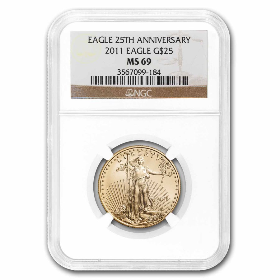 2011 1/2 oz American Gold Eagle MS-69 NGC