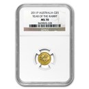 2011 1/20 oz Gold Lunar Year of the Rabbit MS-70 NGC (Series II) 2011 1/20 oz Gold Lunar Year of the Rabbit MS-70 NGC (Series II)