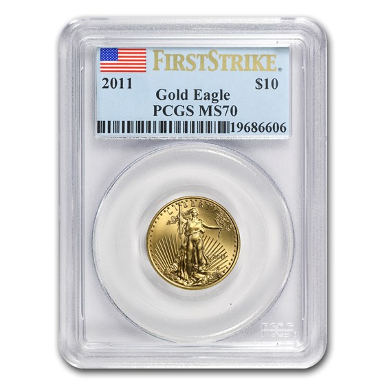 2011 1/4 oz American Gold Eagle MS-70 PCGS (FirstStrike®) 2011 1/4 oz American Gold Eagle MS-70 PCGS (FirstStrike®)