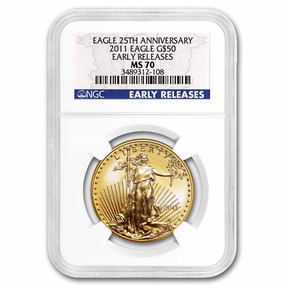 2011 1 oz Gold American Eagle MS-70 NGC (Early Releases) 2011 1 oz Gold American Eagle MS-70 NGC (Early Releases)
