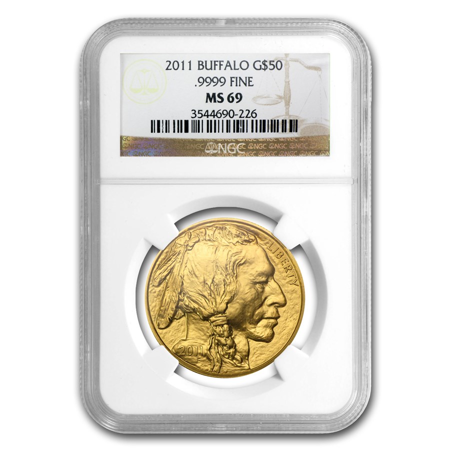 2011 1 oz Gold Buffalo MS-69 NGC