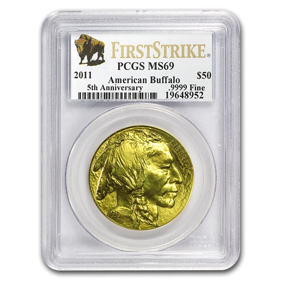 2011 1 oz Gold Buffalo MS-69 PCGS (FirstStrike®) 2011 1 oz Gold Buffalo MS-69 PCGS (FirstStrike®)