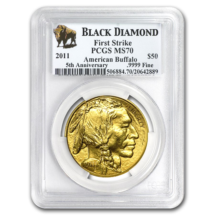 2011 1 oz Gold Buffalo MS-70 PCGS (FS, Black Diamond)