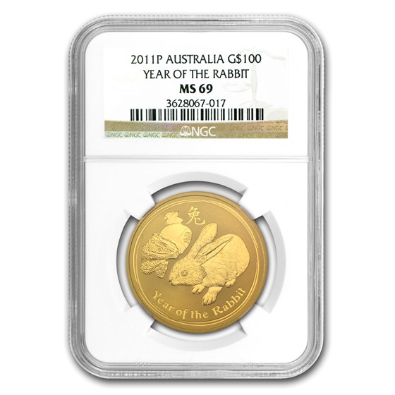 2011 1 oz Gold Lunar Year of the Rabbit MS-69 NGC (Series 2) 2011 1 oz Gold Lunar Year of the Rabbit MS-69 NGC (Series 2)