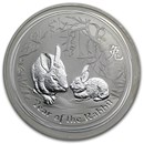 2011 1 oz Silver Australian Year of the Rabbit SII (Abrasions)
