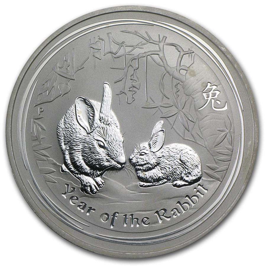 2011 1 oz Silver Australian Year of the Rabbit SII (Abrasions)
