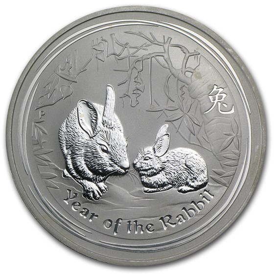 2011 1 oz Silver Australian Year of the Rabbit SII (Abrasions) 2011 1 oz Silver Australian Year of the Rabbit SII (Abrasions)