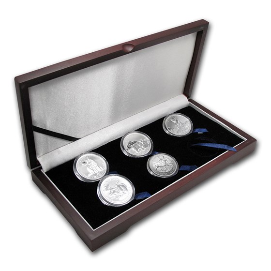 2011-2012 Canada 4-Coin 1 oz Silver Wildlife Series Set BU 2011-2012 Canada 4-Coin 1 oz Silver Wildlife Series Set BU