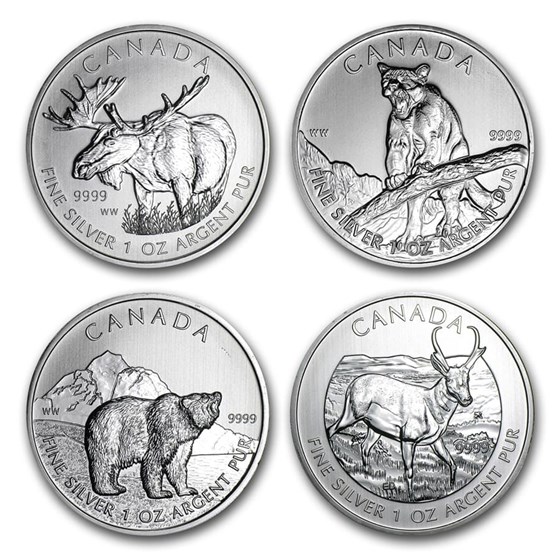 2011-2015 Canada 1 oz Silver Wildlife Series (Random) 2011-2015 Canada 1 oz Silver Wildlife Series (Random)