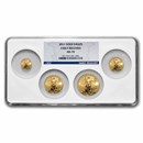 2011 4-Coin Gold Eagle Set MS-70 NGC (ER, Single Slab Holder)