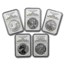 2011 5-Coin American Silver Eagle Set MS/PF-69 NGC (25th Ann)